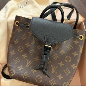 New Authentic Versatile Louis Vuitton Montsouris BB Original Dbag, Papers & Tag